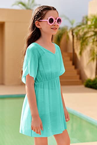 Image of Fommykin Girls Swimwear Cover Ups Kids Beach Bathing Suit Coverups Cute Sweet Bikini Swimsuit Tunic Dress
