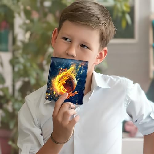 Image of Boys Wallet for Teens, Cool Kids Wallet for Boys Ages 8-10 9-12 11-15, Funny Basketball Leather Bifold Rfid Blocking, Coin Pocket Id Window for Teen Men Youth Guys Birthday Christmas Gifts