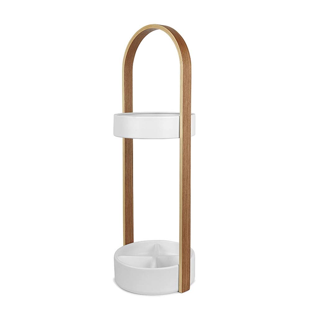 MOBYGKFY Wooden Umbrella Stand Saving Holder Organizer for Front Door White