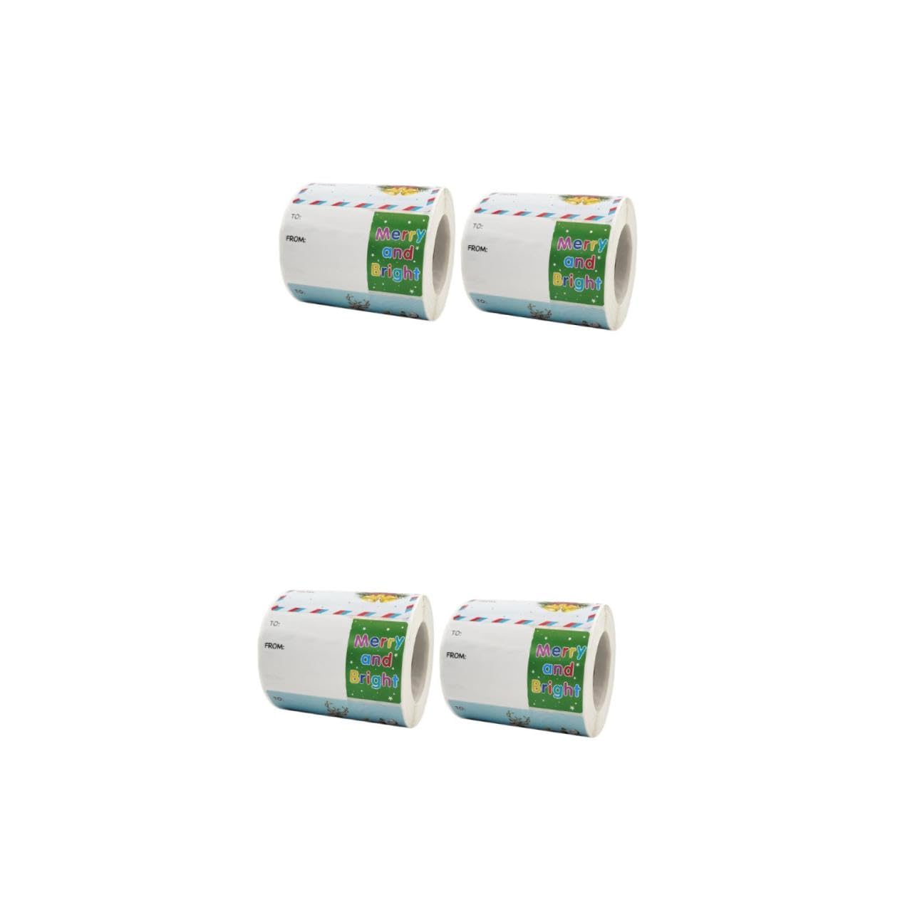 SHINEOFI 2 Juegos Pegatinas Navideñas Etiquetas Adhesivas Para Etiquetas Navideñas Etiqueta Engomada Del Arte De Navidad Sello Pegatinas Etiquetas De Etiquetas De Navidad 2 Rollos*2