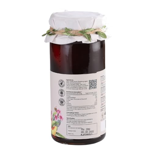 Image of KALON 100% Natural Peach Apple Jam | Made with 100% Kalon Honey | No Added Sugar & Preservatives - 300 gm