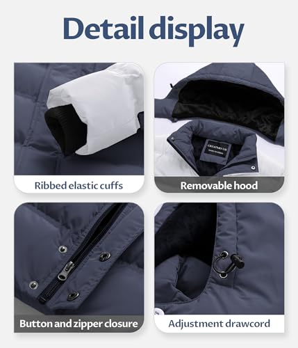 Image of Men's Puffer Jacket Waterproof Winter Parka jacket Warm Thicken Ski Coat