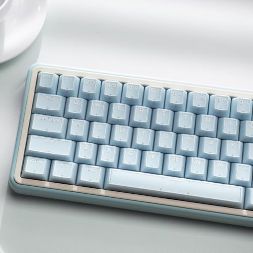 Klymra Blue Jade keycap, 142Key Set, Translucent Double Shot...