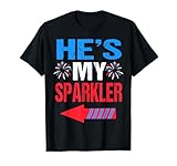 His And Hers 4th Of July Shirts Couples He's My Sparkler T-Shirt