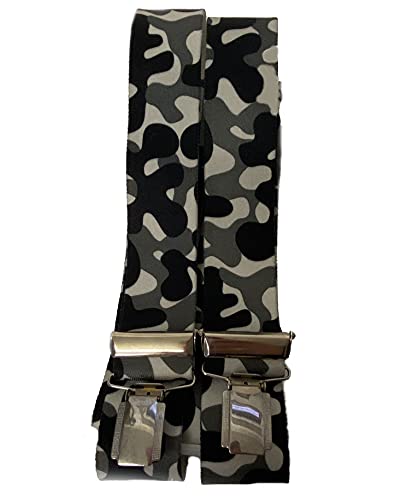 Bretelles de pantalon camouflage US ARMY ST-043 larges 35 mm avec clips