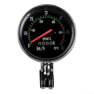 CNANRNANC Mechanischer Fahrradcomputer Tacho Kilometerzähler, 11 x 8 cm Aluminiumlegierung, Kompatibel mit 26-29 Zoll Rädern für Straßen-, Berg- und Stadtradfahren