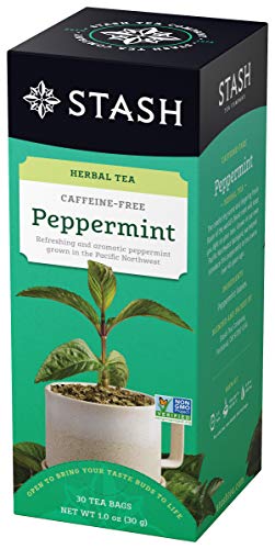 Image of Stash Tea Peppermint Herbal Tea, 6 Boxes of 30 Tea Bags Each (180 Tea Bags Total)