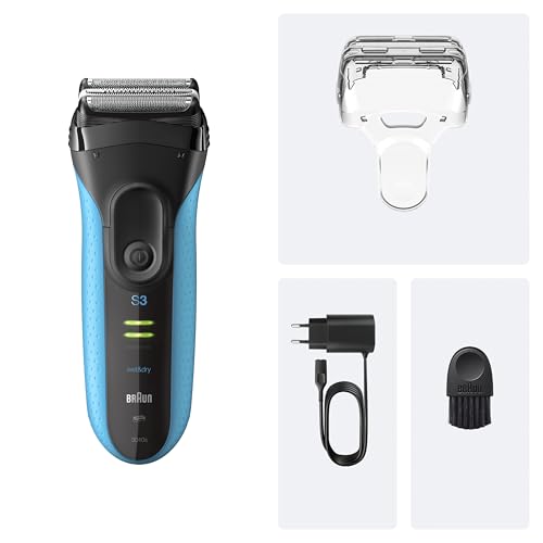 Miniatura 6 de Braun Afeitadora Eléctrica Hombre Series 3, ProSkin 3040s, Negro/Azul | Máquina de Afeitar Barba con Cabezal de Precisión, 45 Min de Uso, Recargable, Peine MicroComb para Un Afeitado Suave