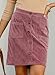 Happy Sailed Womens Corduroy Skirts Fall Winter Fashion Button Down High Waist A-line Mini Skirt for Date Night Business Casual Clothes for Women 2025 Pink Large
