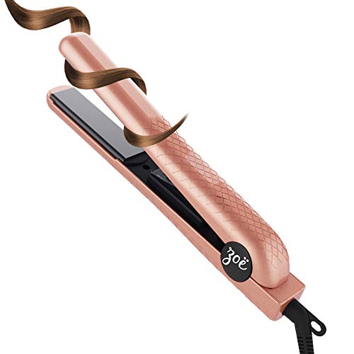 Prizm Professional 2 in 1 Nano Hair Straightener (1â€), Tourmaline Ceramic Styling Flat Iron with 3D Floating Plates and Adjustable Temperature, Fast Heating-up & Dual Voltage, Rose Gold