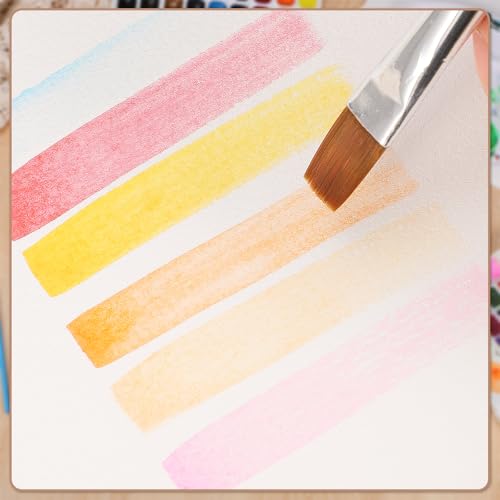 Image of 25 Sheets Watercolor Paper 8.5 x 11, 300 GSM Deckled Edge Paper Rough /Textured Handmade Paper Cotton Paper for Watercolors, Wedding Invitations, Cards, Crafts | Handmade cold-pressed textured paper, absorbent and durable for watercolor cards and invitations