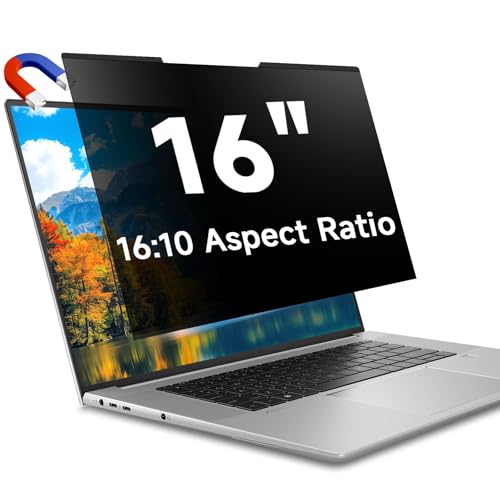 STARY Schermo privacy per computer portatile da 16 pollici, magnetico, formato 16:10, rimovibile, anti luce blu, abbagliamento, filtro privacy per Dell/HP/Acer/Lenovo/Samsung/Asus/Sony