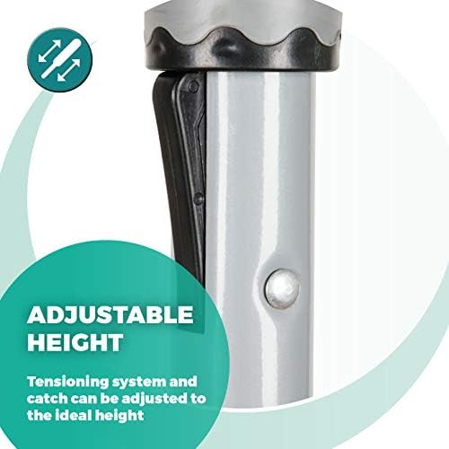 OurHouse SR20103 4-Arm Outdoor Rotary Airer with Ground Socket, Stainless Steel, 50 m, Grey