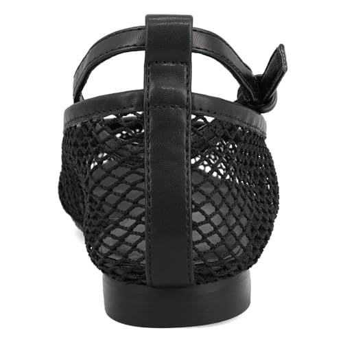 MIA Womens Roz Ankle Strap Ballet Flats Casual - Black3