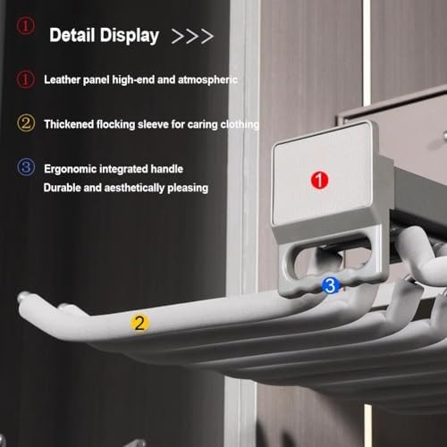 Retractable Pants Hanger for Closet, Space-Saving Organizer for Trousers, Scarves, Ties - Adjustable Multi-Layer Flip Hanger for Efficient Wardrobe Storage