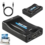 Transmisión de Señal Estable: Vea sus películas y juegue sin interrupciones. Gracias a su chip de procesamiento avanzado y la alimentación externa por USB, este adaptador euroconector a hdmi garantiza una transmisión de audio y vídeo sincronizada y estable, evitando pérdidas de señal o parpadeos