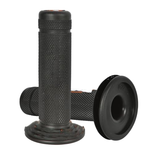 DecorDwell Motocross Grip, Universal Silicone Handlebar Grips, Non-Slip Durable Off-Road Grips, φ22φ24 (Orange)