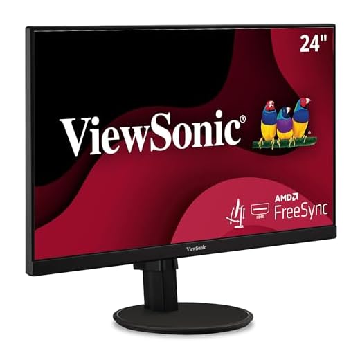 ViewSonic VA2447-MHJ 24 Inch Full HD 1080p Monitor with Advanced Ergonomics, Ultra-Thin Bezel, AMD FreeSync, 75Hz, Eye Care, and HDMI, VGA Inputs for Home and Office