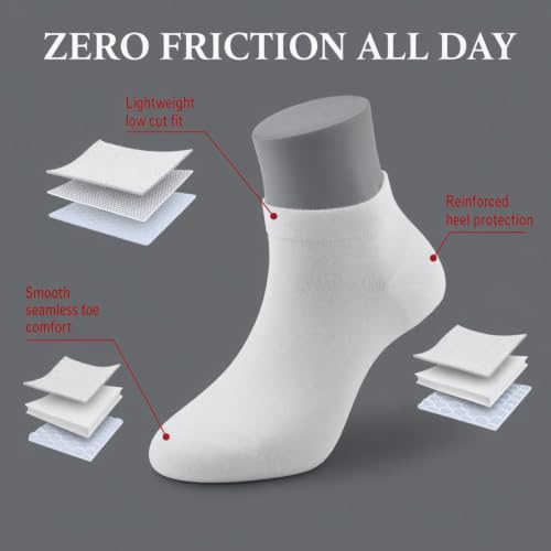 Image of BAMBOOVEN Ankle Socks for Women Thin Bamboo Rayon Low Cut Socks 3 /6 /8 /12 P