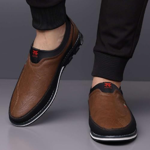 Image of Men's Oxford Business Casual Shoes Office Loafers Dress Comfort Driving Shoes