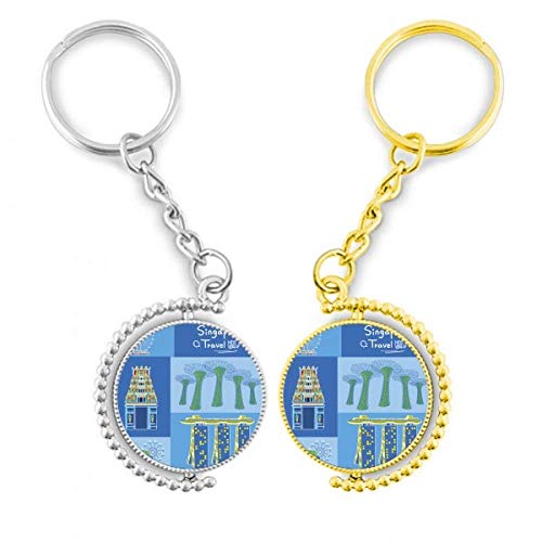 Singapour anneau de métal doré porte-clés robuste pour ne plus perdre vos clés