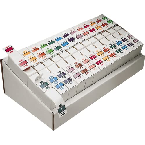 Smead 67090 A-Z Color-Coded Bar-Style End Tab Labels Letter T Red 500/Roll #TOP1