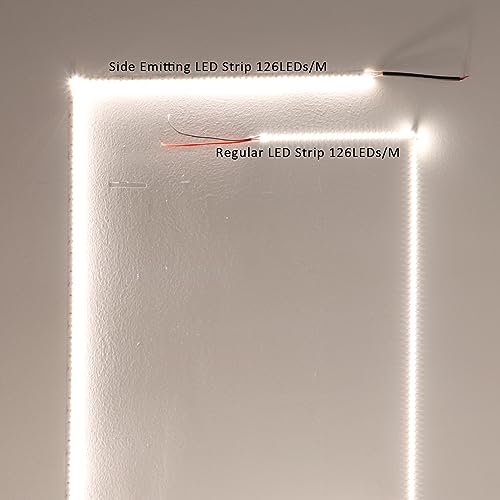 Image of JOYLIT 24V LED Strip Side Emitting 16.4FT 630LEDs 4000K Natural White, UL Listed SMD 4020 75W CRI 92+ 8000LM Super Bright Dimmable Adhesive Tape Light Indoor Task Lighting for Showcase, Cabinet