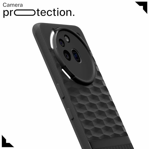 Image of Amazon Basics Back Cover for Nothing Phone 3a Pro 5G | Full Camera Protection | TPU Soft Flexible Shockproof Bumper Case(Black)