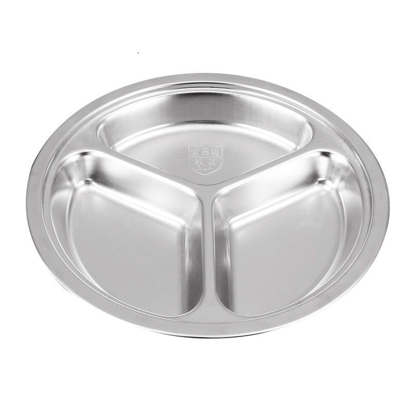 Yanhalo Stainless Steel Divided Plate: Great for Camping, Adult Lunch and Dinner or Every Day Use