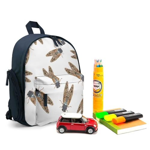Summer Cicada Cute Backpack Lightweight Travel Daypack Basic Notebook Bag with Pockets3