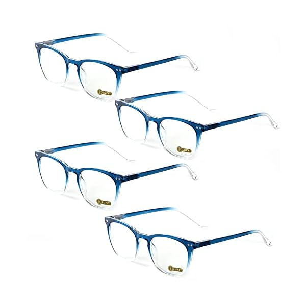 LUFF Lesebrille für Herren Damen - Dioptrien Blaulicht Brille Leichte Computerbrille Sehhilfe Augenoptik Round…