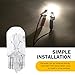 Opuweiy 10 PCS T10 Bulb, 168 192 12V 5W Low Power Flat Foot Car Small Light, Halogen Bulb Lighting Accessories, Universal for Most Car Models (White)