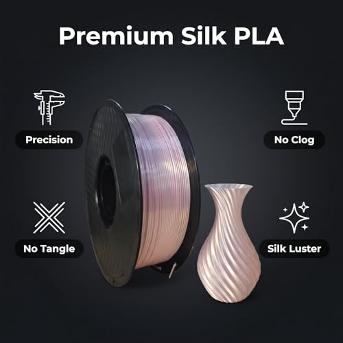 Image of PLA Filament 1.75mm Milky Pink 1KG, Clog-Free 3D Printer Filament Dimensional Accuracy + /- 0.02mm,High Speed Printing 1kg Spool(2.2lbs) 3D Printing Filament Fits for Most FDM 3D Printer