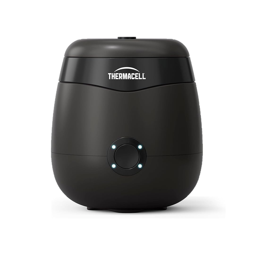 THERMACELL Bouclier Anti Moustiques et Moustiques Tigres, Extérieur, Jardin, Terrasse, sans Fil, Rechargeable, Zone de Protection 29m², Effet Rapide, Inodore, Recharges Non-​Incluses, Noir