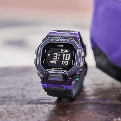G-SHOCK GBD-200 ブラック パープル　稼働品 Relógio Casio G-Shock G-Squad Sports GBD-200SM-1A6DR Contador de