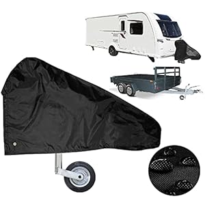 Bâche de protection universelle pour timon de caravane et caravane – Noir – 103 x 30 x 67 cm