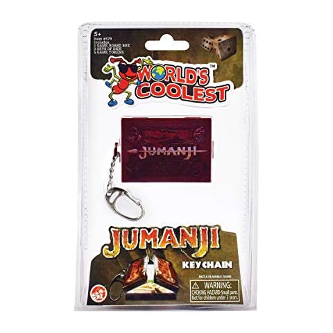 World's Coolest Miniature Jumanji Board Game Keychain - Accurate Novelty Film Replica Contains Magnetic Pieces and Dice Cover