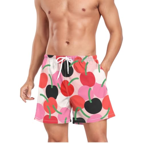 Traje de baño de secado rápido para hombre bañador corto playa dibujos animados rojo 4