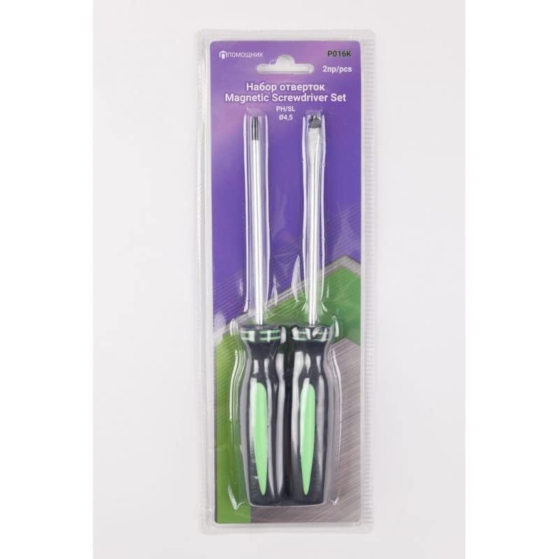 Image of Magnetic Screwdriver Set 2 pcs PH:1x110mm SL:5x100mm in Blister