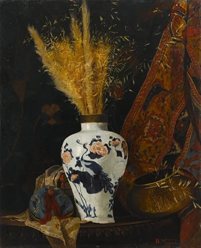 Affiche Fleurs dans un vase blanc Osman Hamdi Bey 60x90cm