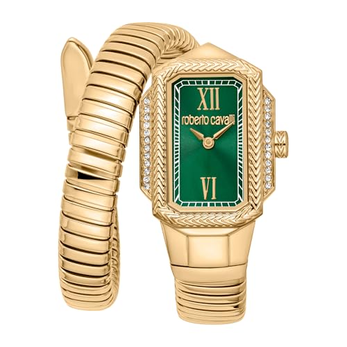 Roberto Cavalli Reloj Analógico para Mujeres de Cuarzo con Correa en Acero Inoxidable RC5L115M0045