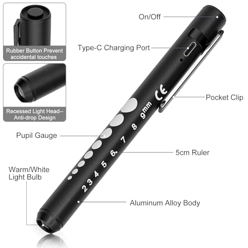 Image of Rechargeable Pen Light for Nurses and Doctor LED Penlight with USB Charging