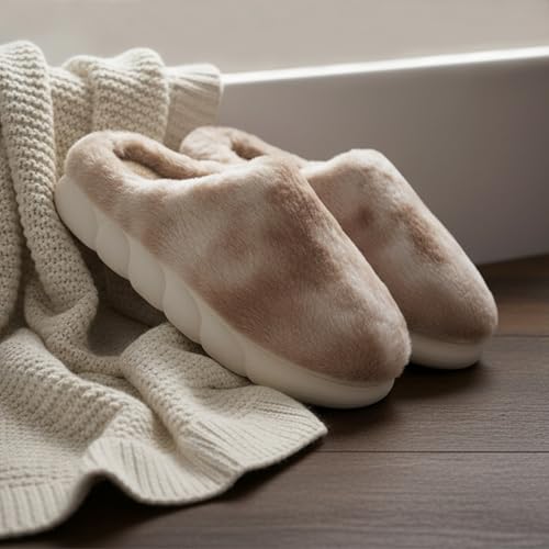 Image of VRITRAZ Women's Comfort Slip On Closed Toe Warm Winter with Cute Design print House Clog Indoor Slipper