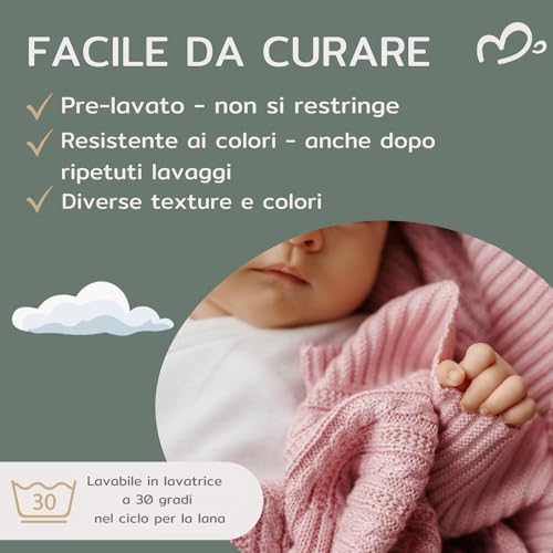 Baby Decke Wolldecke gestrickt aus 100% Merino