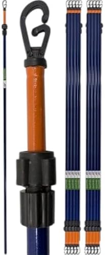 HomeVibe® Heavy Duty 2.6m Telescopic Washing Line Pole – Extendable from 1.4m to 2.6m (8.5ft) | Metal Laundry Clothes Support Prop for Outdoor Indoor Use – Airer Rope String Holder