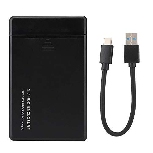 Woyisisi W25a831 2,5-Zoll-SATA-Festplattengeh?use mit kratzfestem USB3.1-Typ-C-GEH?use(Schwarz)
