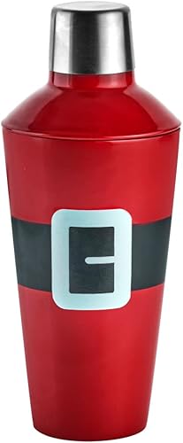 Godinger Coctelera de acero inoxidable coctelera de cinturón de Papá Noel 237fl oz