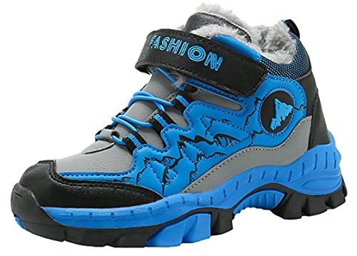 WUIWUIYU Youth Boys Outdoors Waterproof Skid-Resistant Sports School Strap Shoes Trainers Sneakers