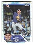 2023 Topps Chrome Prism Refractor #106 Ezequiel Tovar RC Rookie Colorado Rockies MLB Baseball Trading Card