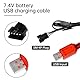 ZYGY 3PCS 7.4V SM-4P Stecker USB Ladekabel für DE36W DE65 HM202 EC08 EC16 DE85 RC Modell Off-Road Fahrzeug M416 elektrisches Gel Ball Blaster Batterieladegerät